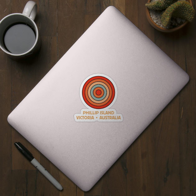 Australian surf design Back and and Front print by Timeless Chaos
